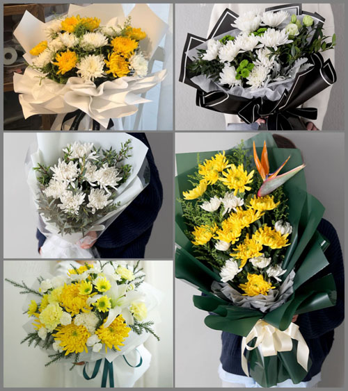 广东江门市台山市冲蒌镇三和村白事花束代送